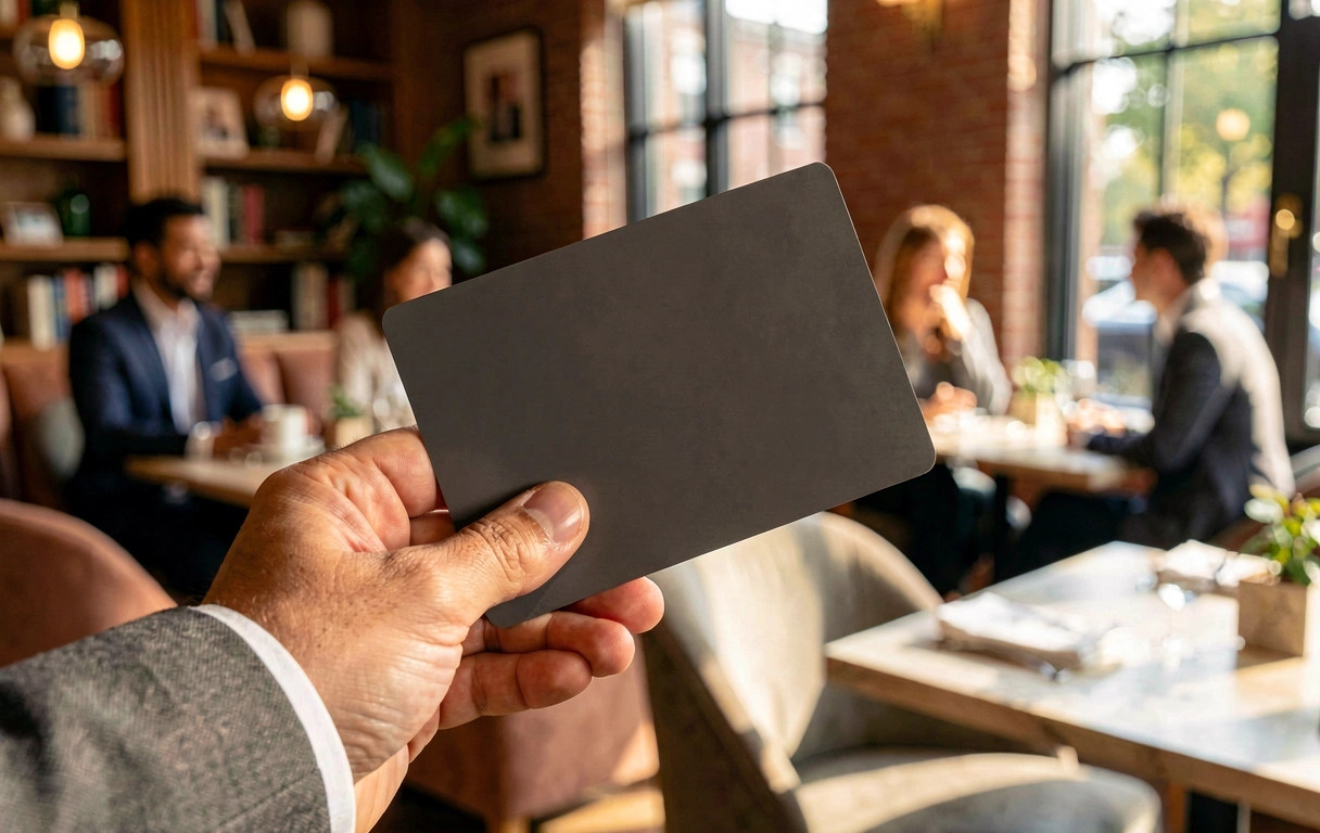 Professional using credit card